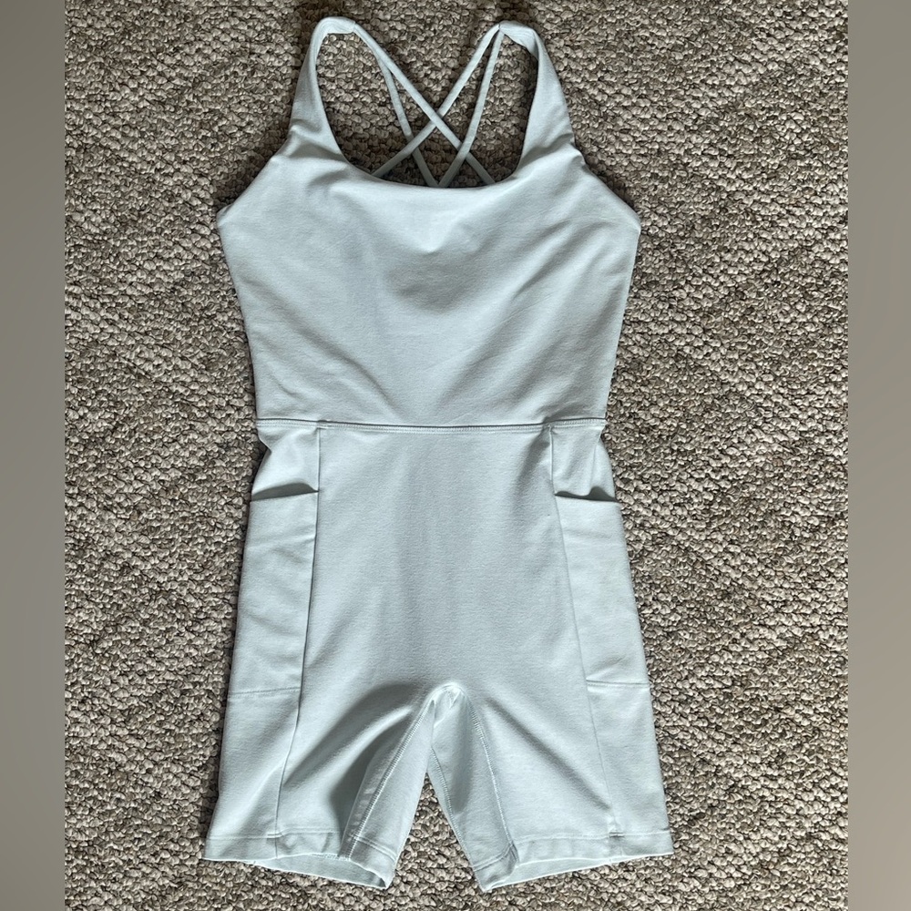CALIA by Carrie Underwood Light Blue Romper